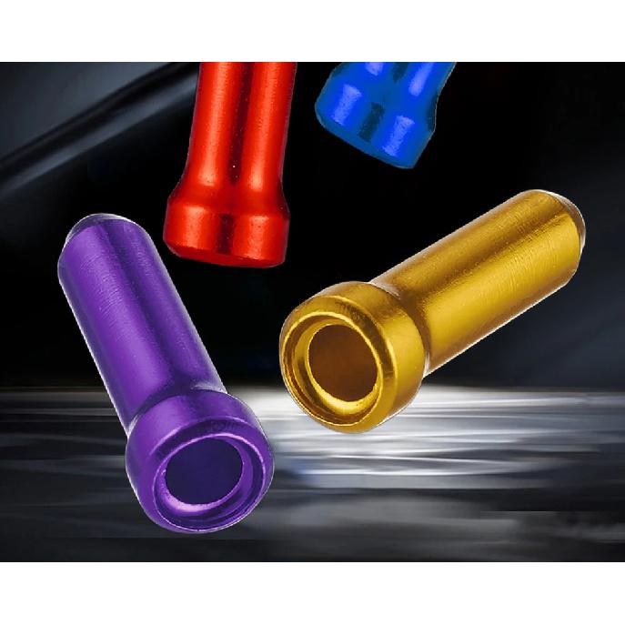 500pcs Bike Shifter Brake Cable End Caps MTB Road Bike Derailleur Wire Tip Multi-color Aluminum Alloy Shift Inner Cable End Cap