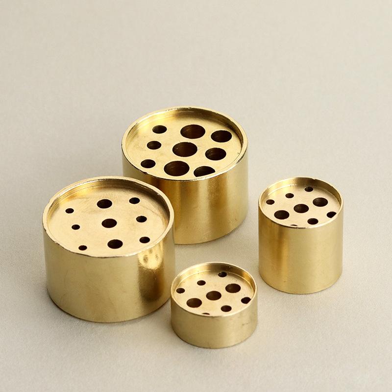 1x Copper Alloy Incense Holder with 9 Holes Sandalwood Incense Sticks Holder Portable Metal Censer