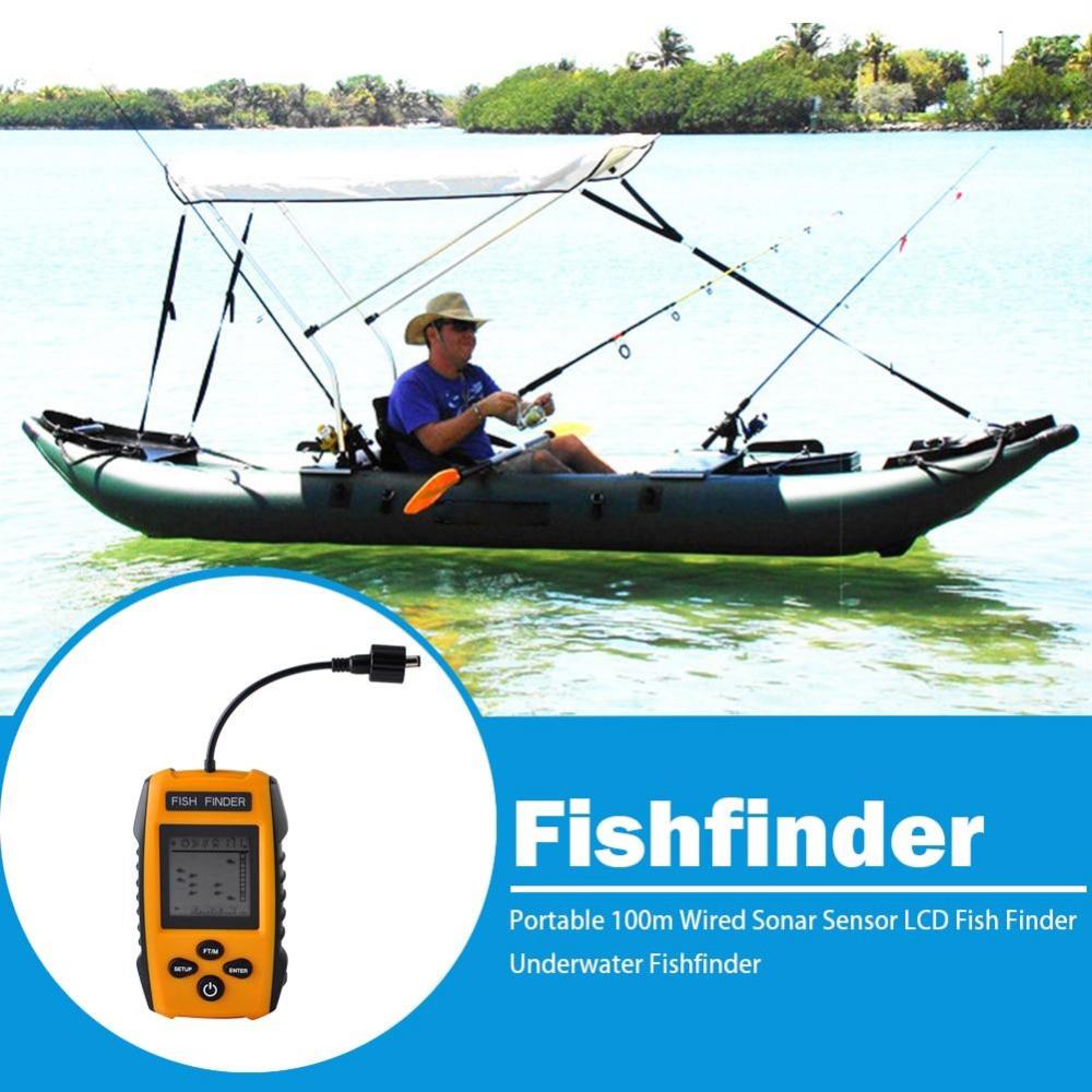 Portable Fish Finder Ice Fishing Sonar Sounder Alarm Transducer Fishfinder 0.7-100m Fishing Echo Ice Fishing Tackle Accessories