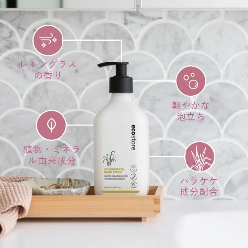 ecostore Помпа для мытья рук [Лемонграсс] 425 мл Жидкое мыло для рук Мыло на растительной основе Не раздражающее кожу