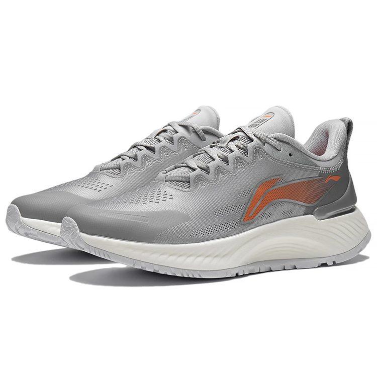 Li Ning YueYing Элемент Амортизация Низкие Беговые Кроссовки Мужские Микрокристаллический Серый ARHS007-3