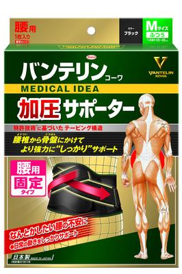 Корсет Vantelin Pressure Support фиксированного типа для поясницы, размер окружности, черный, нормальный/M (Пупок 65~85см)