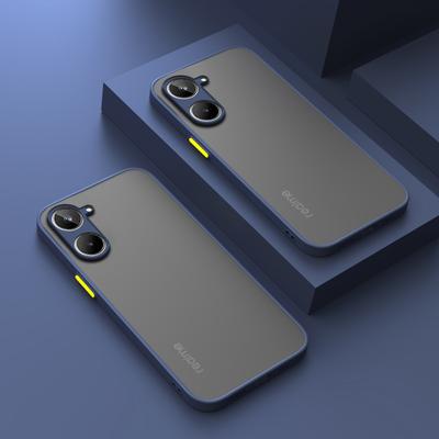 Прозрачный матовый чехол для телефона с полной защитой объектива для Samsung Galaxy A04e A14 A34 A54 S23 S20 S21 FE S22 + Plus Realme 10 8 9 Pro + Жесткий акриловый мягкий чехол из ТПУ
