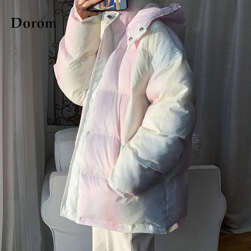 Зимние парки оверсайз в стиле Харадзюку, женские повседневные пальто, корейская свободная куртка-пуховик с капюшоном, женское теплое пальто с хлопковой подкладкой