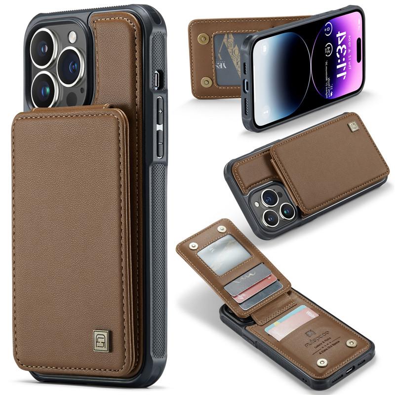 Магнитный откидной кожаный кошелек-чехол для карт и телефона для iPhone 17 Pro Max Air 16 15 Plus 14 13 12 11 Samsung S25 FE S24 Ultra S23 Plus S22 S21 A56 Задняя крышка