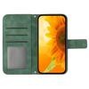 HT04 For iPhone 16 Case Sunflower Imprint Leather Wallet Phone Cover with Hand Strap