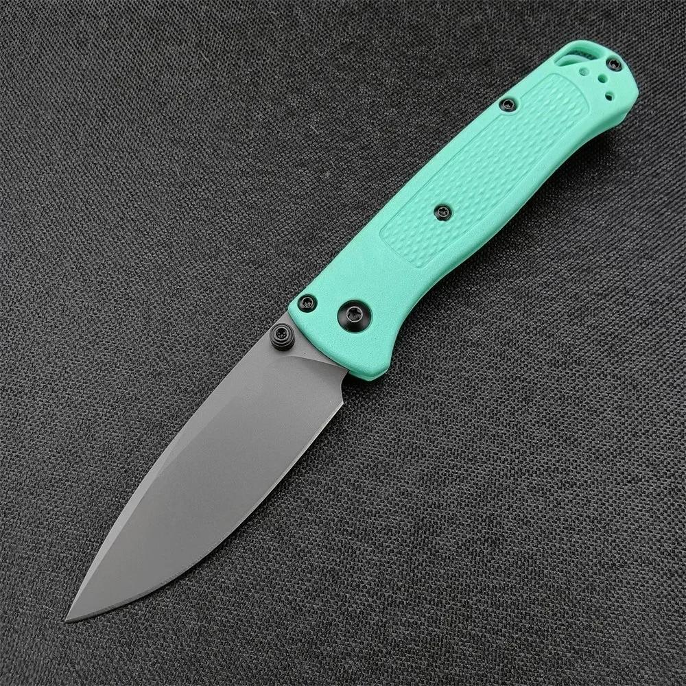 BM Mini 533 533bk EDC Folding Knife Lightweight Pocket Knife Manual Thumb Studs Open Plain Edge Coated Fiberglass Handle