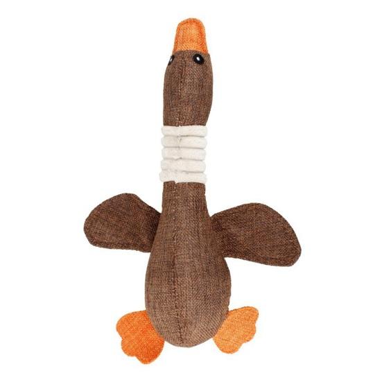 Indestructible Goose Dog Toy for Heavy Chewers Pet Stuffed Wild Goose Chew Toy with Squeaker Supports Healthy Chewing Instincts for Dogs Mental