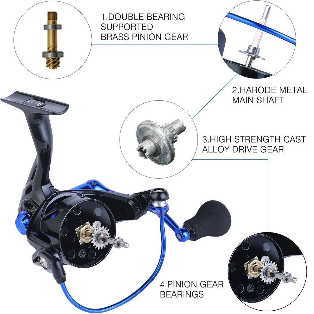 SOUGAYILANG 12 + 1BB Spinning Fishing Reels 5.2: 1 / 6.2: 1 High Speed Gear Ratio Smooth Powerful Freshwater / Saltwater Fishing Reel