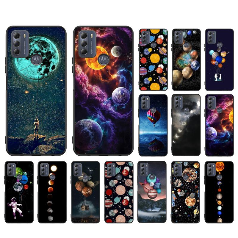 Чехол с космическим астронавтом Moon Stars для Moto G84 G23 G24 G31 G32 G41 G51 G52 G53 G54 G71 G82 G42 G62 G200 G Play G Stylus