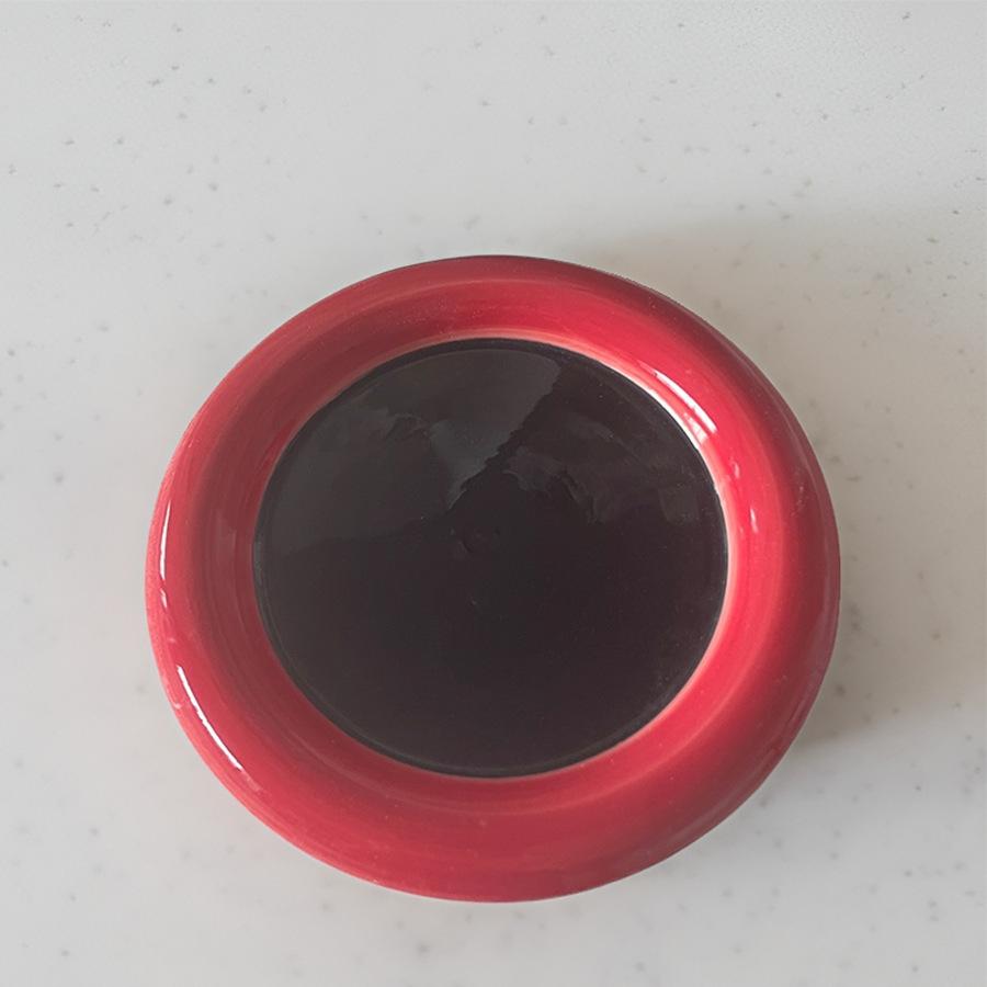 1 шт. 8-дюймовая 6-дюймовая керамическая тарелка, расписанная вручную, бытовая тарелка для десертов, тарелка для торта, простая красно-черная тарелка Dudu.