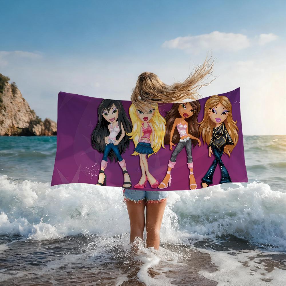 Модная кукла B-Bratz-S Y2K Полотенце Быстросохнущие Пляжные полотенца Подходят для Бассейнов, Кемпинга, Йоги и Тренажерного зала
