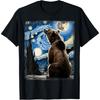 Artistic Bear Shirt Van Gogh Style Starry Night Grizzly Bear T-Shirt