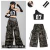 Girls Jazz Dance Outfit Kids Hip Hop Stage Costume Camouflage Pants Trendy Performance Wear