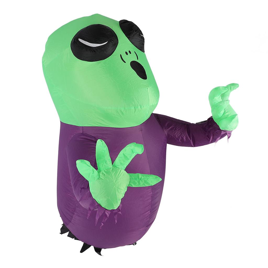 Window Blow Up Alien 3.9ft LED Powerful Blower 210T Polyester Fiber IP44 Water Resistant Ghost