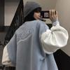 Harajuku толстовки больших размеров, осенние флисовые толстовки с капюшоном большого размера, женская толстовка в стиле хип-хоп, бейсбольная форма