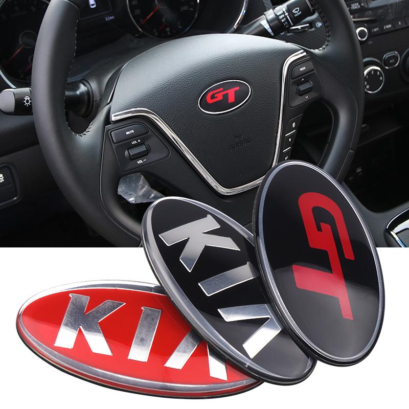 1 шт. Алюминиевая наклейка-эмблема на центр руля автомобиля Для KIA Rio Ceed Sportage Cerato Soul Sorento Picanto Декор салона