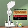 LED Rechargeable Eye Protection Fan Clock Table Lamp Student Children's Desk Reading And Learning Bedside Dormitory Folding Lamp