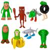 8pcs Toys Tung Tung Tung Sahur Toy Tralala Shark Doll Wearing Shoes Action Figure For Child