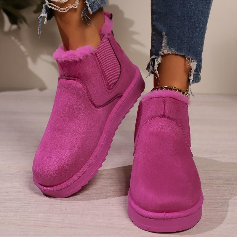 Winter Boots Women New Rubber Thick Sole Ankle Boots for Outdoor Elevated Comfort Warm Walking Cotton Shoes Fashion Snow Boots