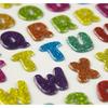 88 3D Stickers - Alphabet - Colors - Glitter