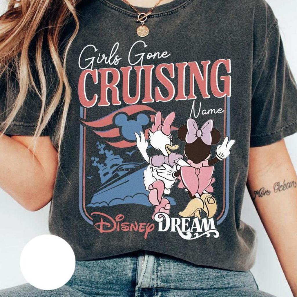 Personalized Minnie Daisy Cruise T-shirt, Family Matching Cruise Trip Shirt, Girls Cruise Vacation Tee, Disney Wish Dream Fantasy Magic tee