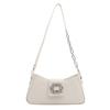 Stylish Korean Summer Casual Solid Color Shoulder Tote Bag With Shiny Rhinestones For Women