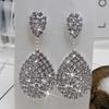 Женская мода Rhinestone Waterdrop мотаться серьги-гвоздики свадебные украшения для вечеринок