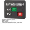 Pet Feeding Reminder Sign with Magnet Dog Cat Feeding Chart with Have We Been Fed AM/PM Tracker Yes No Daily Pet Feed Slider Board Refrigerator