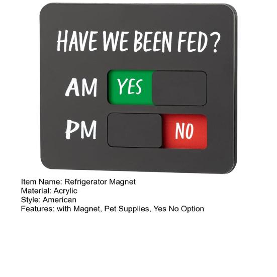Напоминание о кормлении питомца с магнитом. Таблица кормления собаки/кошки с отметками Покормлены ли мы УТРО/ВЕЧЕР. Ежедневная доска-слайдер для кормления питомца. Магнит на холодильник