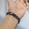 Мужской браслет регулируемый гладкая поверхность эластичный браслет черный желчный камень браслет ювелирные аксессуары