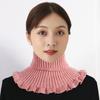 Neck Women's Head Autumn and Winter Warm Neck Cover Cervical Vertebrae with Decorative Fake Collar Knitted High-necked Wool Collar