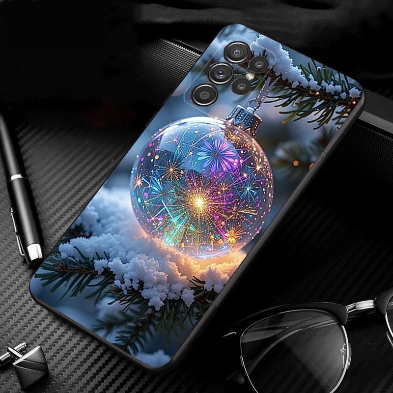 Phone Case For Samsung Galaxy S25 S24 S23 S22 S21 Ultra S24 S23 S22 S21 S25 Plus S24 S25 FE Christmas Ball Tree