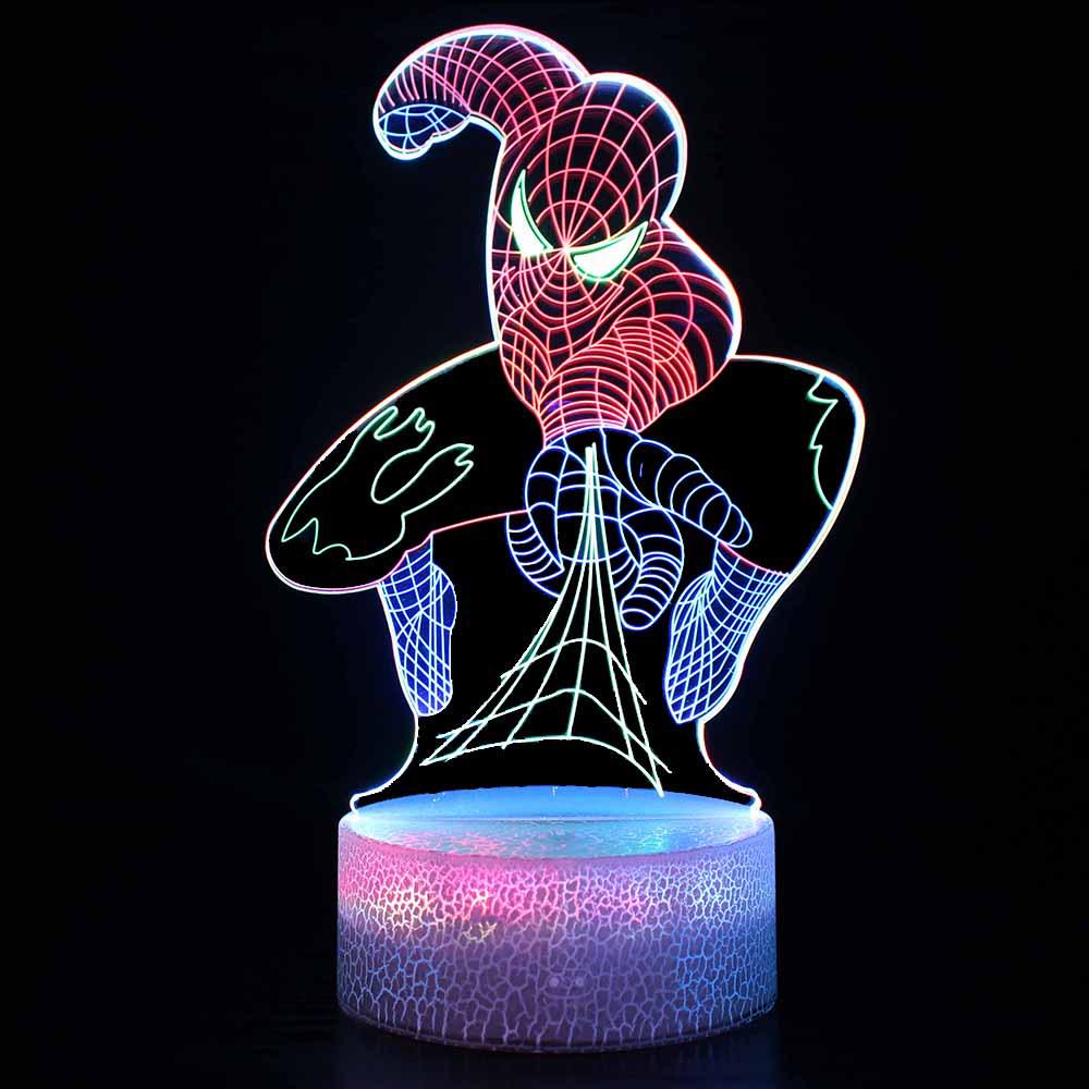 3D светодиодная сенсорная настольная лампа Звездные войны и Мстители Marvel - Многоцветный ночник