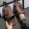 Модные летние мужские модные сандалии дышащие новые трендовые садовые шлепанцы противоскользящие домашние тапочки для душа мужские пляжные шлепанцы для бассейна спортзал