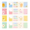 Little Friends Lovely Character 4 Layer Sticky Notes, Bookmark Flags, Memo Pad (4 Pads)