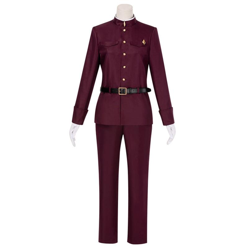 Anime Bungo Stray Dogs Tetchou Suehiro Cosplay Costume Teruko Oukura Red Uniform Suits Cloak Season 4 Team Halloween Clothes