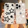 Для iPhone 15 16 14 13 12 mini 11 Pro Max XS X XR SE 7 8 Plus Силиконовый Прозрачный Чехол Стиль Звезды Роскошный Чехол для Телефона