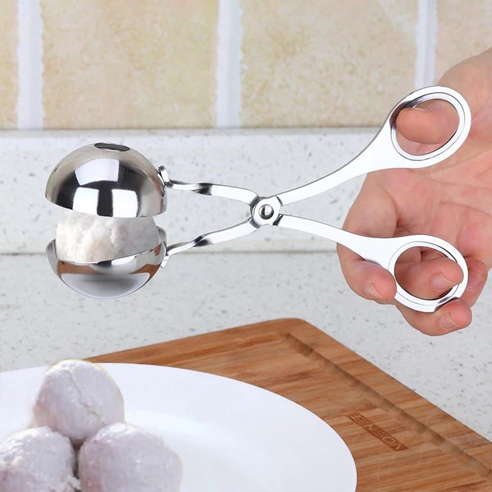 1PC Stainless Steel Meatball Maker - Household Mold - For Making Rice Balls - Non-Stick Meatball Holder