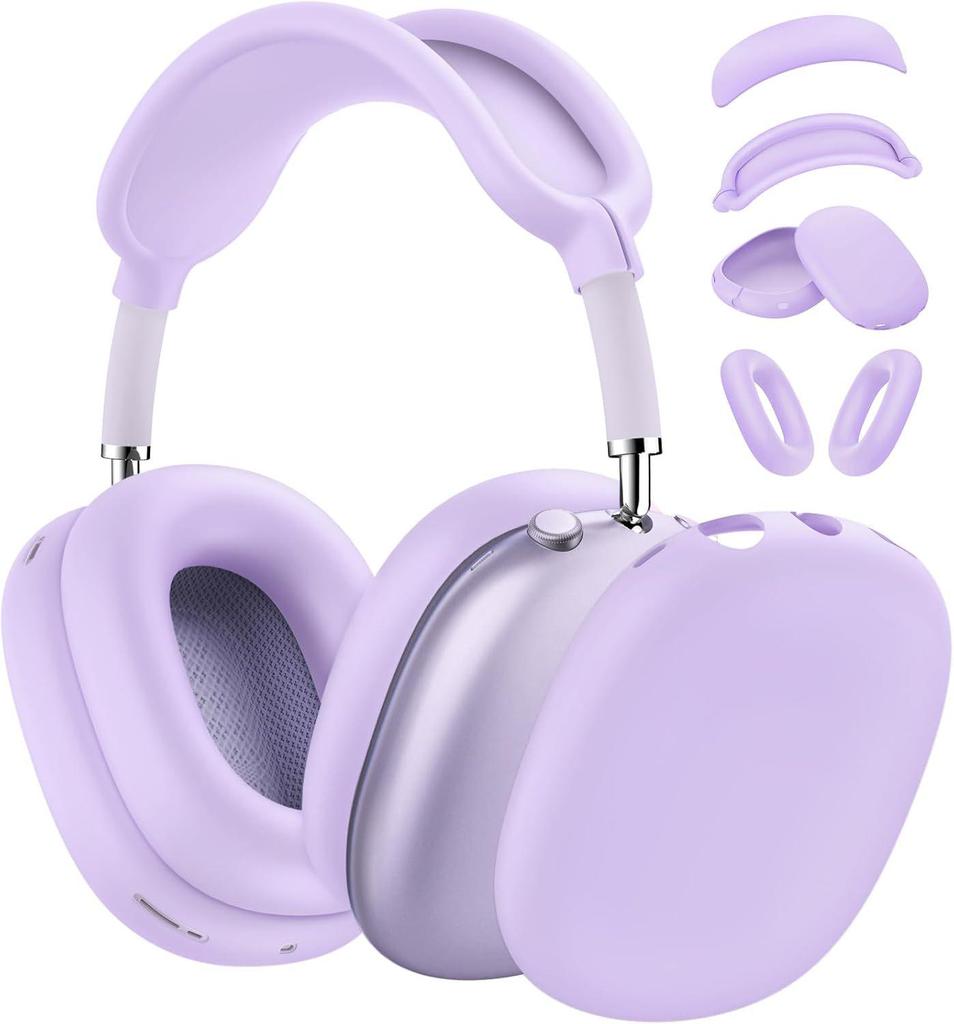 Силиконовый защитный чехол однотонный для AirPods Max - Мягкий чехол-оболочка для накладных наушников