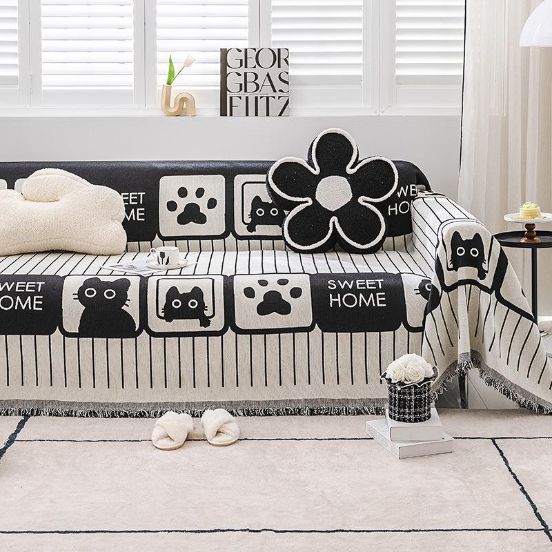 Современный стиль Simple Cat Four Seasons Universal Sofa Towel Chenille Living Room All Inclusive Universal Cover Cover
