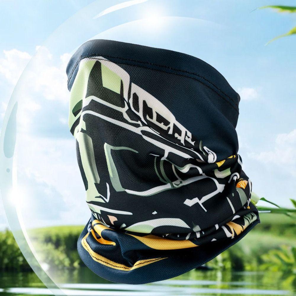 Thin Ice Silk Mask Breathable Motorcycle Scarf Polyester UPF50+ Sunscreen Mask  Unisex