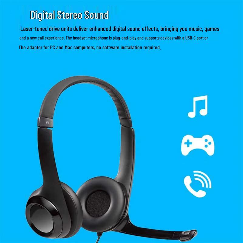 Проводная USB-C гарнитура Logitech G H390
