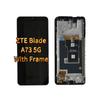 LCD Screen and Digitizer Full Assembly for ZTE Blade A73 5G With Frame;Black; + Tools