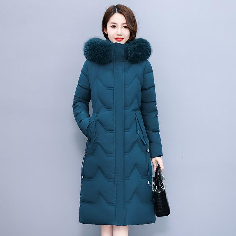 Новое пуховое пальто, женское зимнее утепленное пальто средней длины, однотонное женское пальто, наружное
