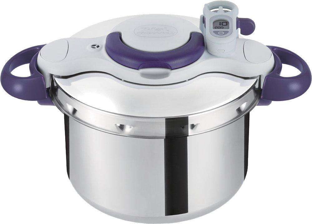 Tefal Pressure Cooker 6L IH Compatible for 4 To 6 People Timer 10 Year Warranty Crypso Minute Perfect Purple P4620735 One-touch Open/close T-fal
