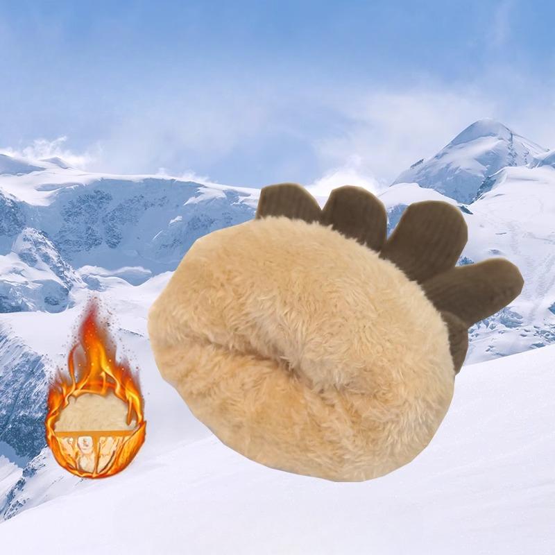 Перчатки для велоспорта, двухслойный бархат и толстый сенсорный экран, ветрозащитные, теплые, для мужчин и женщин, однотонные трикотажные модные корейские перчатки