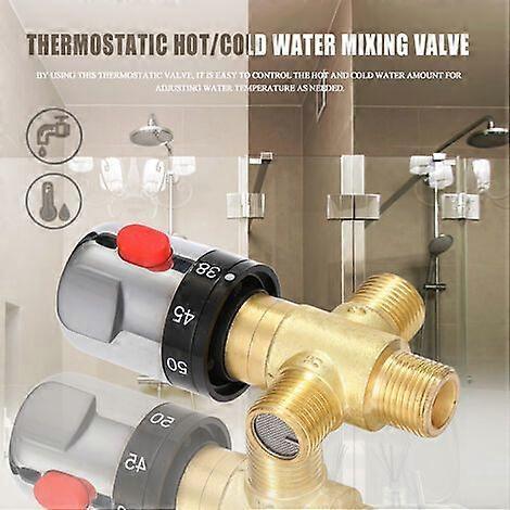 Adjustable Bathroom Thermostatic Mixer Brass Water Mixer Hot/Cold Water Mixing