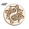 Wax Seal Stamp Head Iris A-Z Initial Alphabet Head, Brass Engraved Stationery Sealing for Wedding Invitations Envelopes Journal Gift Packaging