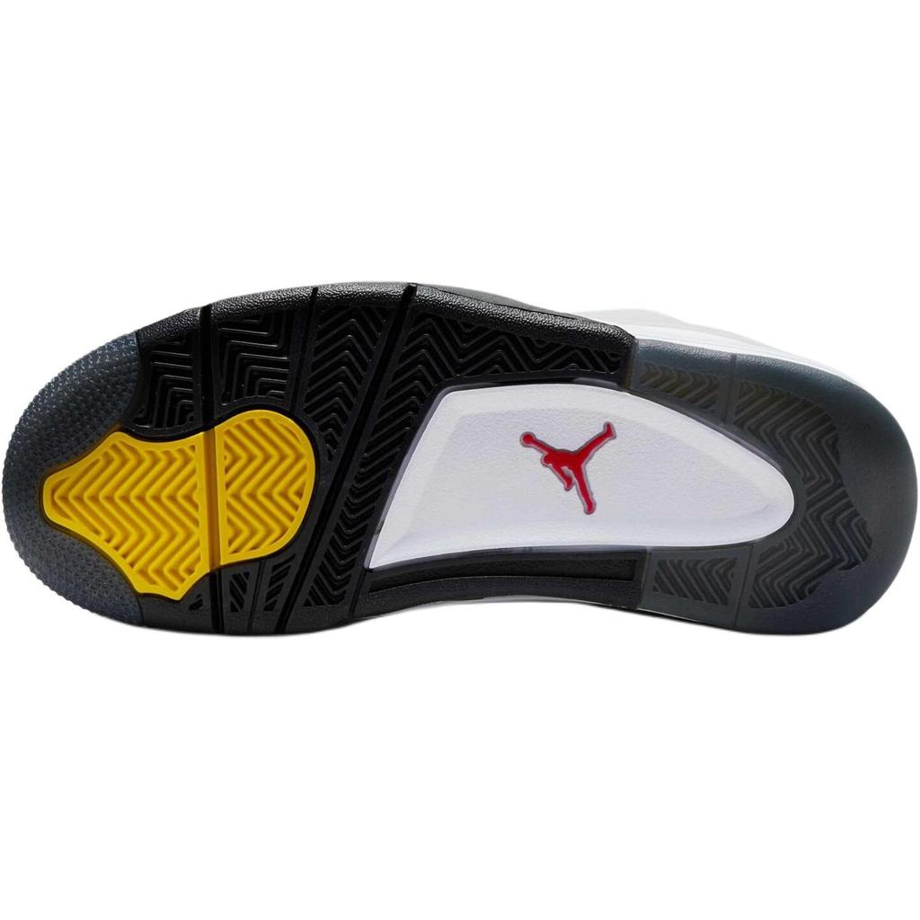 Air Jordan 4 RM Premium GS Motorsports Детские кроссовки Белый Черный Дымчато-серый IB8051-100